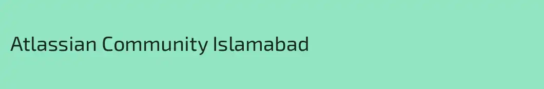 Atlassian Community Islamabad